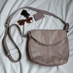 The Sak Women's Light Mauve Leather Silverlake Studded Crossbody Bag Purse